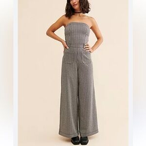 Anthropologie Maeve Houndstooth Knit Jumpsuit NWT Size 12